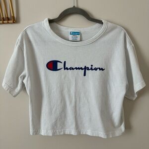 White champion crop top size small
